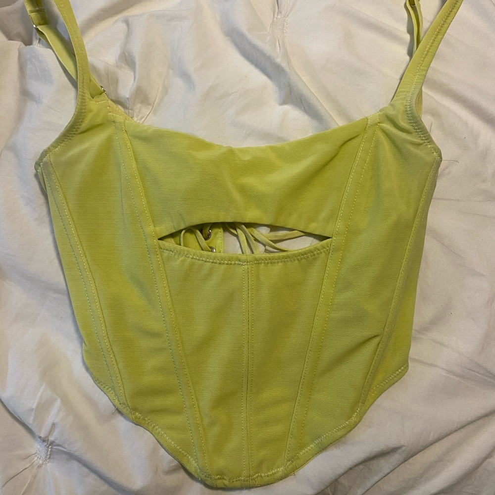 UO Mesh Corset Top SIZE SMALL